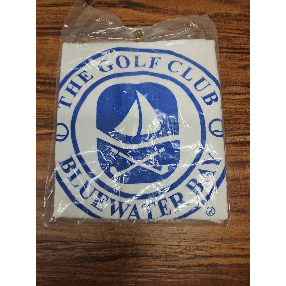 Brand New Club Terrycloth Caddie Golf Bag Towel - BLUEWATER BAY Logo